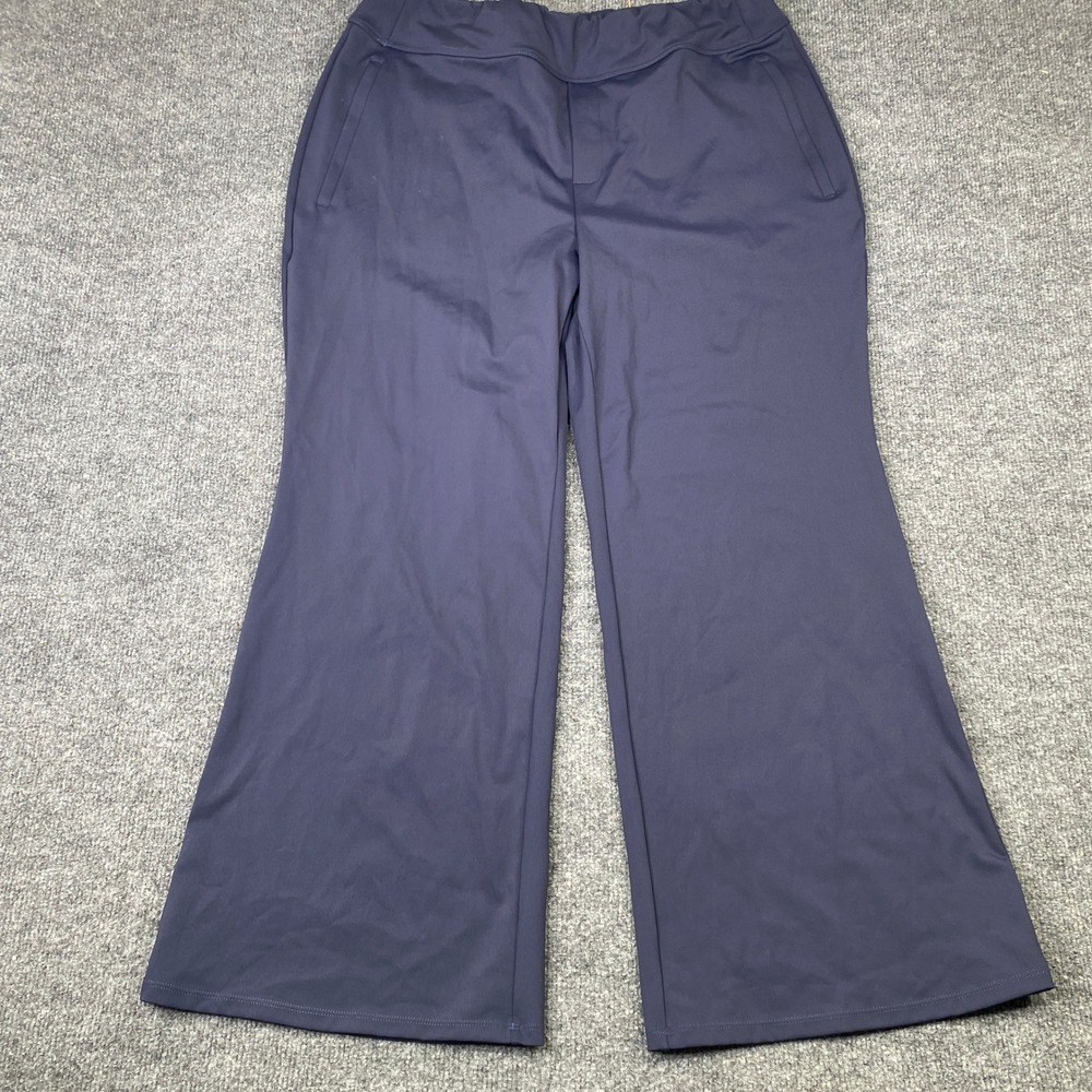 Halara Wide Leg Work Pants Navy Blue XL Petite Pet Hair Resistant High Waist